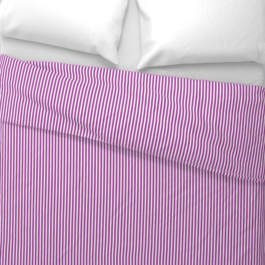 Vertical Ticking Stripes- Cosmo Purple