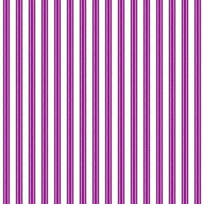 Vertical Ticking Stripes- Cosmo Purple