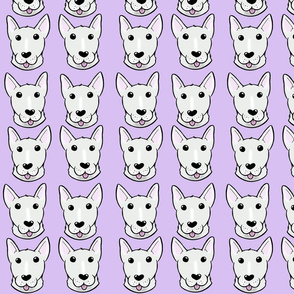 Tongue Out Bullterrier - solid pastell lavender