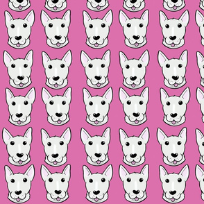 Tongue Out Bullterrier - solid pastell pink