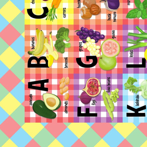 Healthy Foods Alphabet Quilt