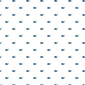 Little whales blue pattern - TINY SCALE