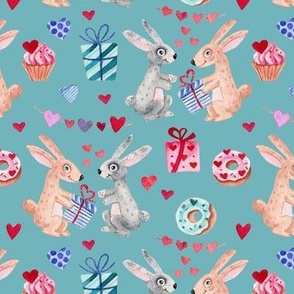 rabbits in love