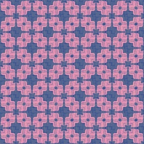 abstract tiling in pink and navy by rysunki_malunki