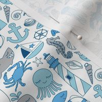 tiny blue nautical items