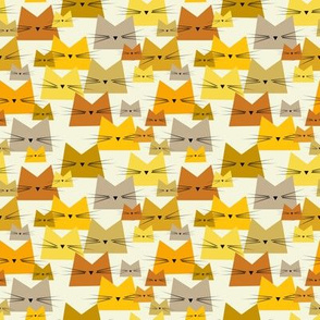 small scale cats - nala cat shades of yellow - geometric cats