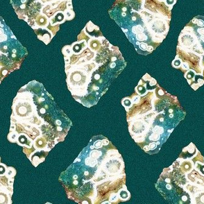 Ocean Jasper Harlequin Diamonds in Green