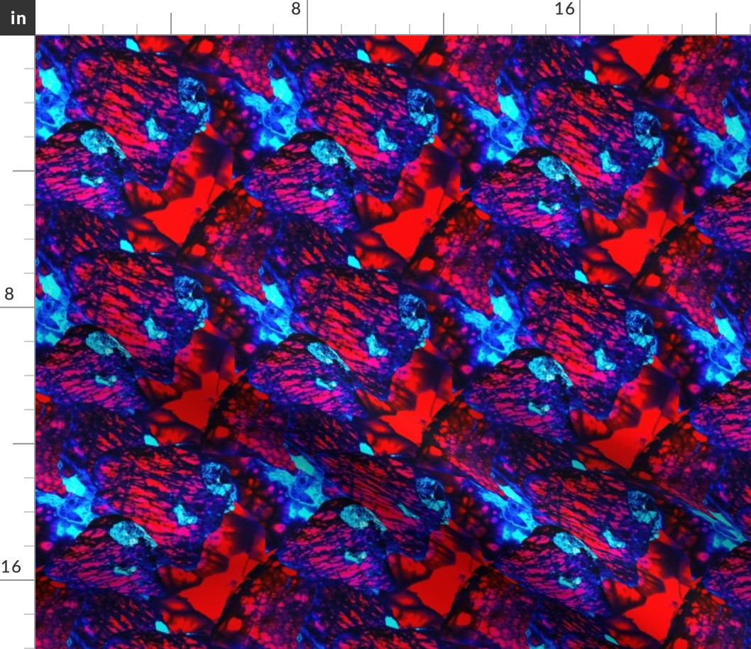 Amazonite + Larimar Gemstone Toss in Bioluminescent Infrared