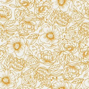 drawn floral gold sfx1050