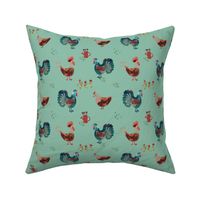 rooster print country 