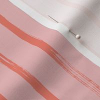Painted Deck Chair Stripe | Coral on Rose Pink