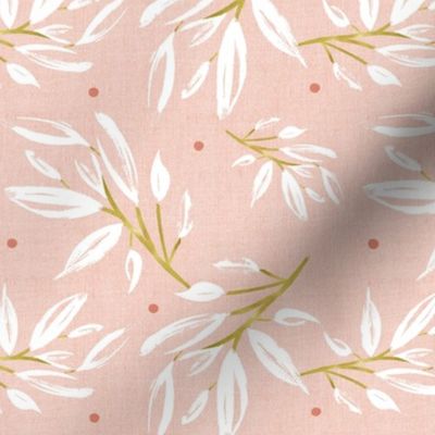 Zen - Gilded Blush Pink Leaves Regular Scale