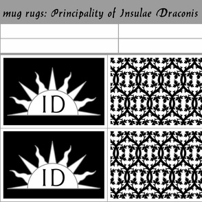 mug rugs: Principality of Insulae Draconis