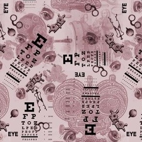 Eye Chart Victorian Pink Vintage Tools Eye Doctor Gift Oddities 