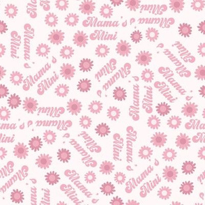 Retro vintage mama’s mini daisy fabric - pink 