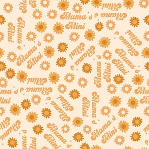 Retro vintage mama’s mini daisy fabric - Muted