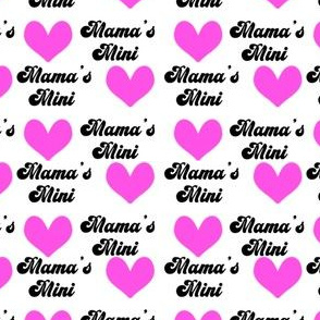 Mamas mini - cute hearts retro text