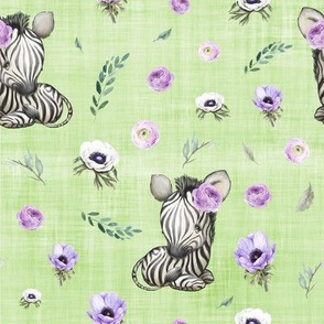  purple zebra green linen