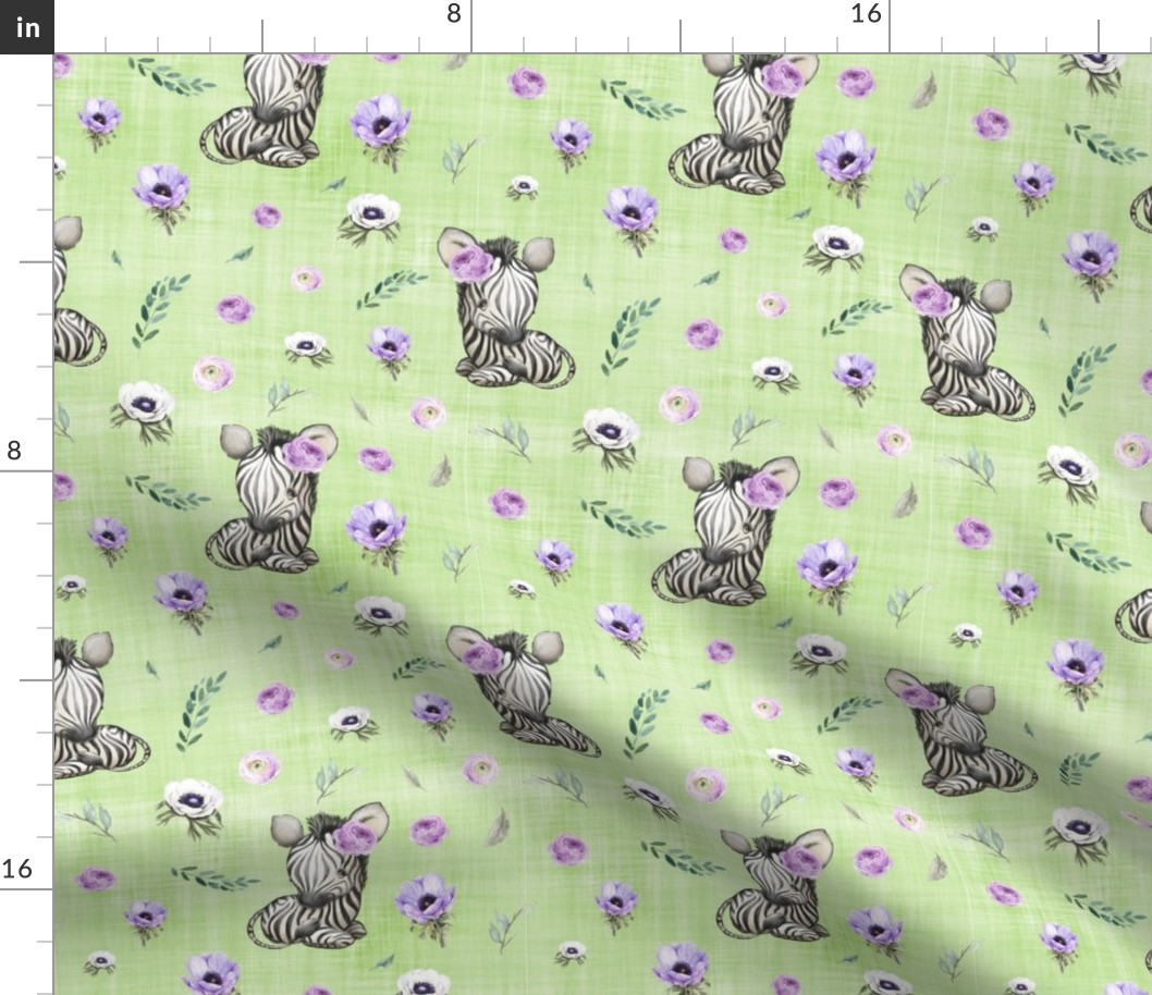  purple zebra green linen