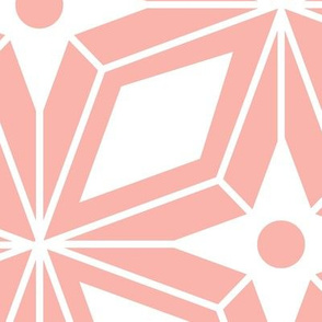 Starburst - Midcentury Modern Geometric Pink Jumbo Scale