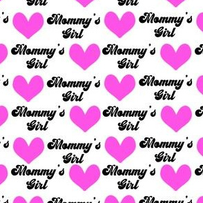 Mommy’s girl pink heart cute fabric