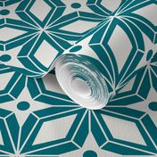 Starburst - Midcentury Modern Geometric Regular Scale Teal Blue