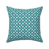 Starburst - Midcentury Modern Geometric Regular Scale Teal Blue