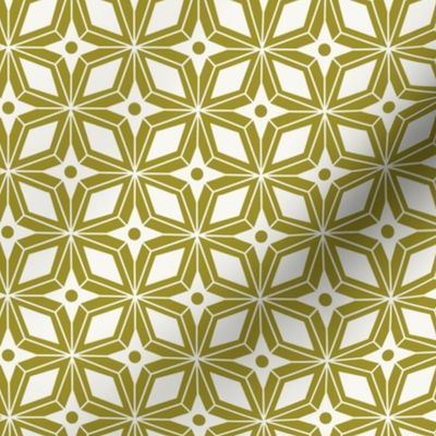 Starburst - Midcentury Modern Geometric Regular Scale Olive Green