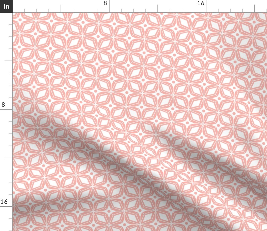 Starburst - Midcentury Modern Geometric Pink Regular Scale