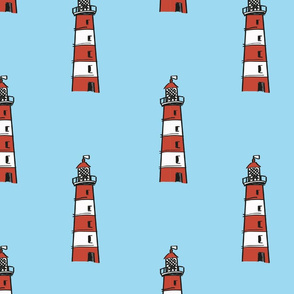 Norfolk coast lighthouse blue 