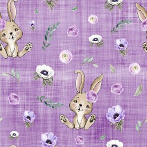 purple rabbit purple linen