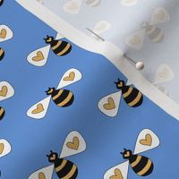 Cute honey bees fabric -Blue