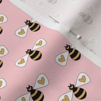 Cute honey bees fabric -Pink