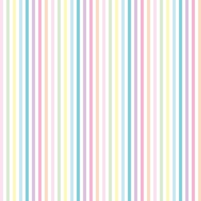 Pastel Rainbow Pinstripes 