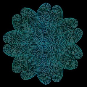 Ornate Teal Mandala