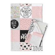 Girl Mom//Pink - Wholecloth Cheater Quilt 