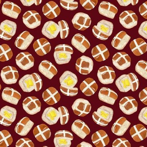 Hot Cross Buns | Maroon | Medium