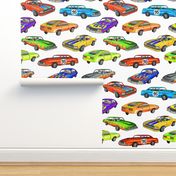 cool racing cars  multicolor