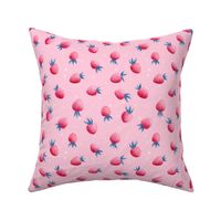 MEDIUM Pink strawberries berry pattern