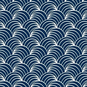 Art deco navy  blue Ocean Wave , Art Deco -ch