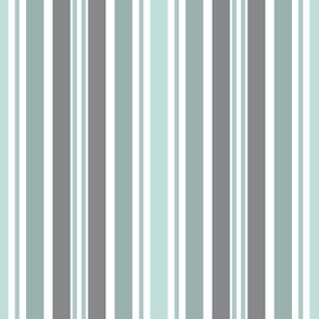Verdigris and Grey Stripes / Small
