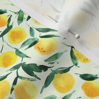 watercolor lemons from Sicily - painted citrus fruits summer oranges a128