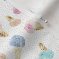 watercolor ice cream cones - summer sweets icecreams a121-4