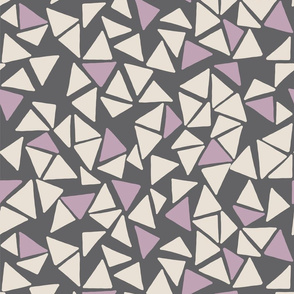 Triangle Jumble - Charcoal and Lilac