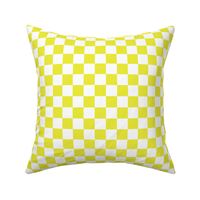 Neon Yellow & White Checker