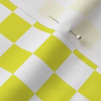 Neon Yellow & White Checker