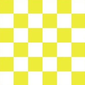 Neon Yellow & White Checker