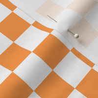 Orange and White Classic Checker