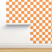 Orange and White Classic Checker