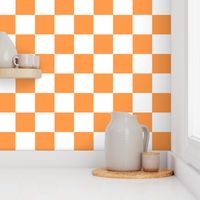 Orange and White Classic Checker